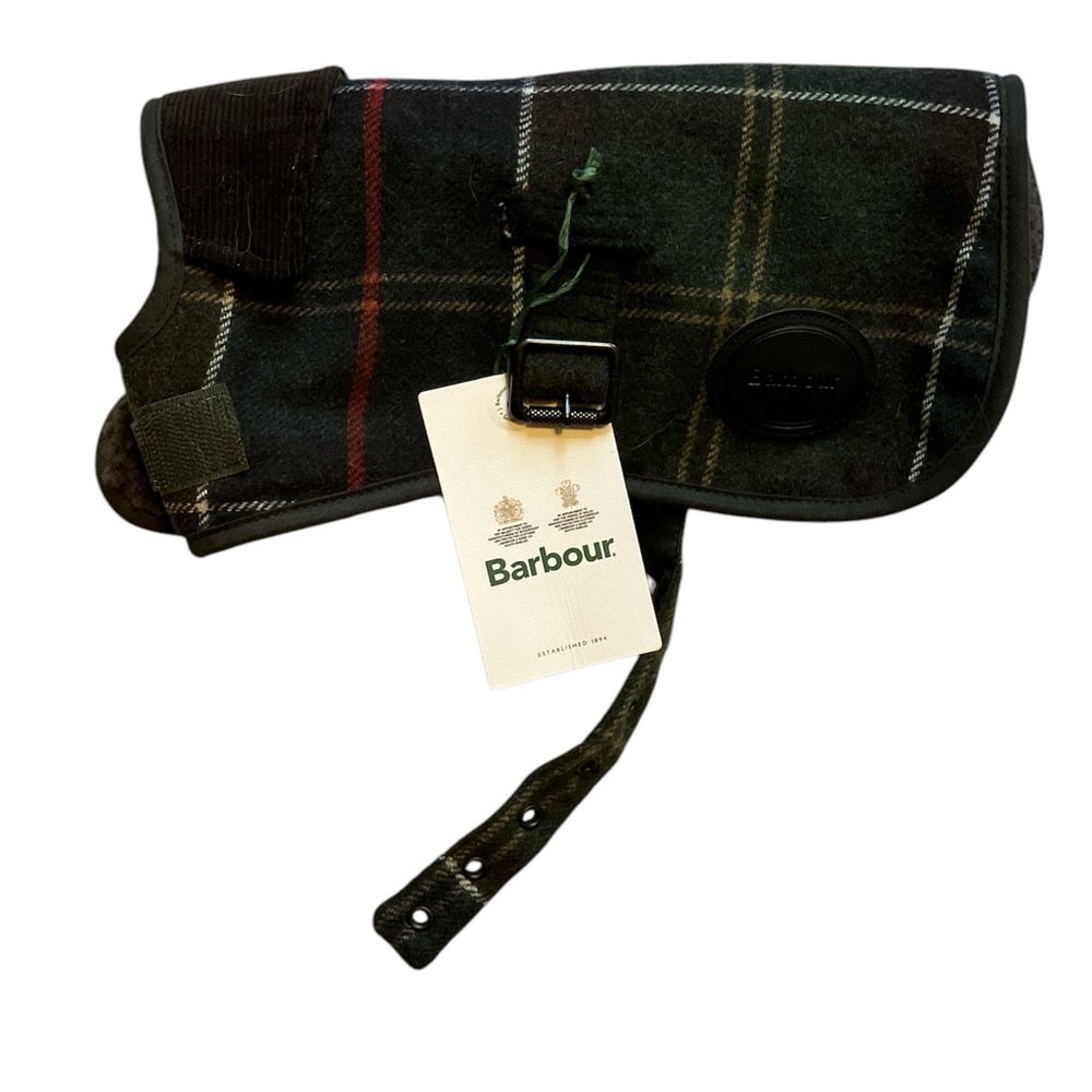 Barbour Green Tartan Dog Coat